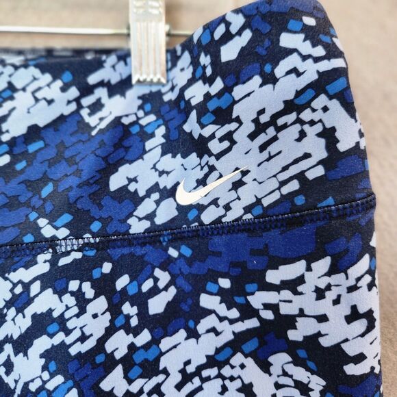 Womens Nike Dri-Fit Legend Legging Recycled Poly Drift 3/4 Crop Blue Pattern - Picture 4 of 14